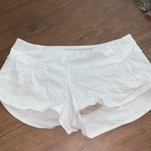 lululemon white running shorts